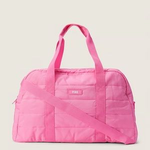 NWT Victoria’s Secret Pink Quilted Duffle Bag